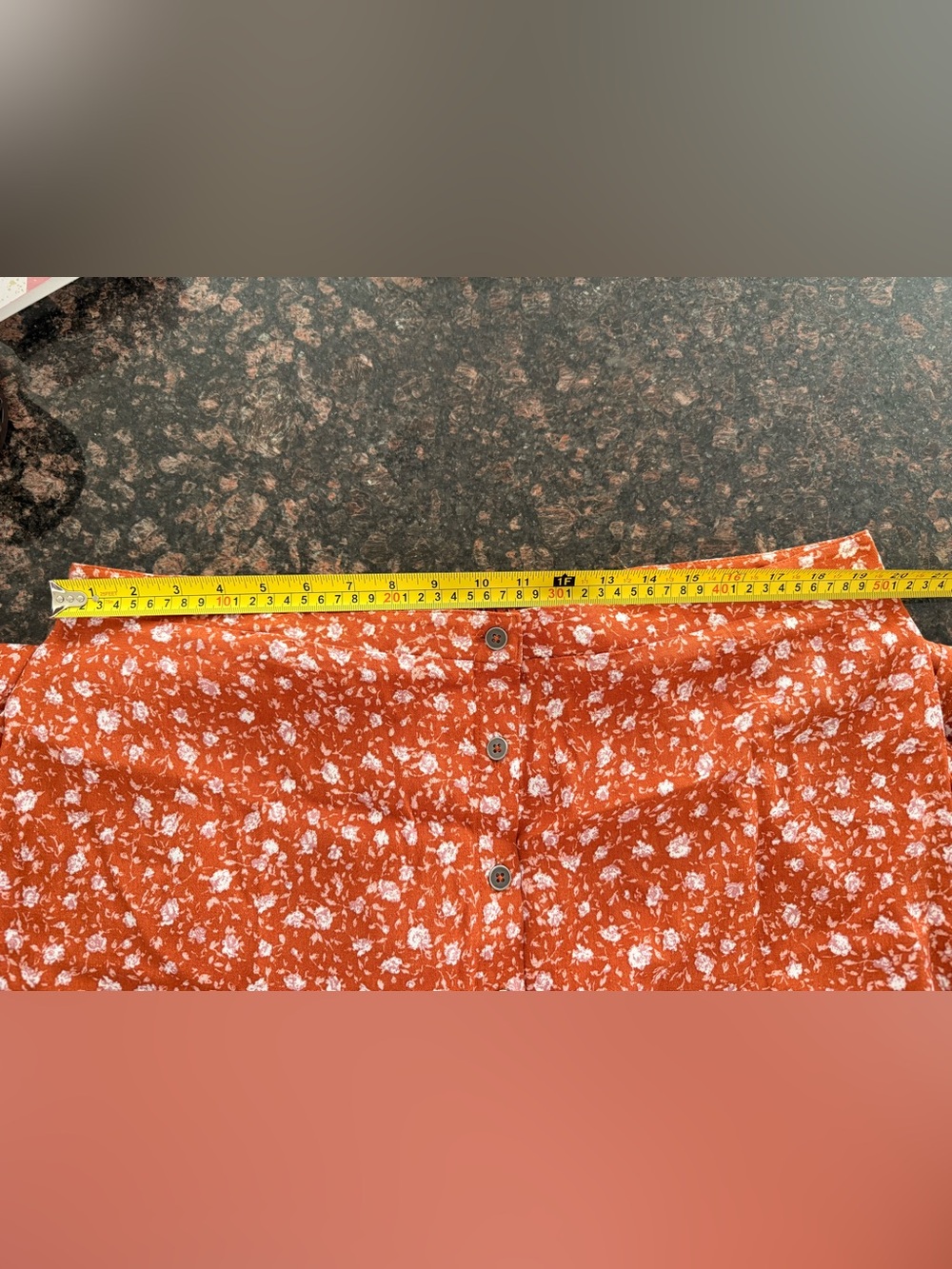 wild fable Rust Orange Floral Button-Front Maxi Skirt - Picture 5 of 6